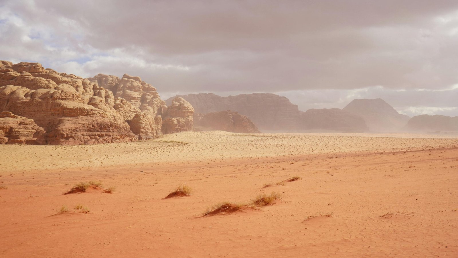 Désert rouge et blanc de Wadi Rum